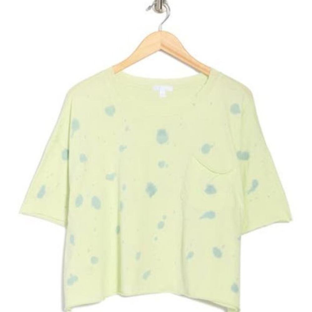 Abound Nordstrom Green Tie Dye Pocket Oversized Tee Crew Short Sleeve